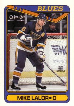 #341 Mike Lalor - St. Louis Blues - 1990-91 O-Pee-Chee Hockey