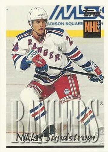#341 Niklas Sundstrom - New York Rangers - 1995-96 Topps Hockey