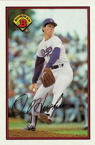#341 Orel Hershiser - Los Angeles Dodgers - 1989 Bowman Baseball