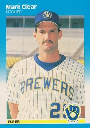 #341 Mark Clear - Milwaukee Brewers - 1987 Fleer Baseball