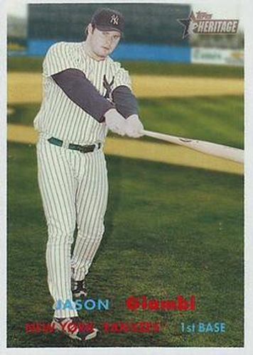 #341 Jason Giambi - New York Yankees - 2006 Topps Heritage Baseball