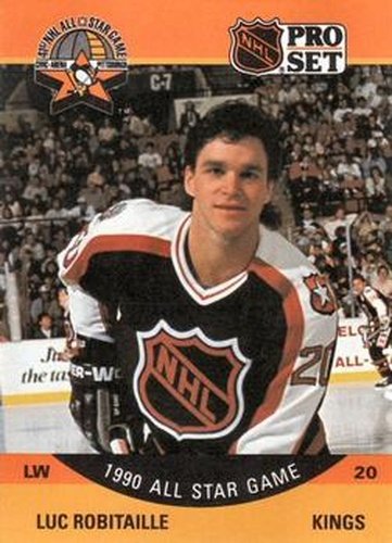#341 Luc Robitaille - Los Angeles Kings - 1990-91 Pro Set Hockey