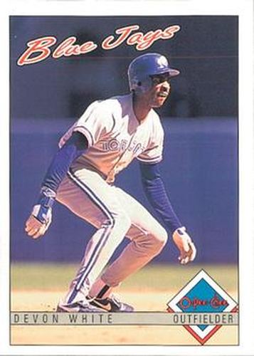 #341 Devon White - Toronto Blue Jays - 1993 O-Pee-Chee Baseball