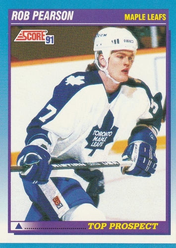 #341 Rob Pearson - Toronto Maple Leafs - 1991-92 Score Canadian Bilingual Hockey
