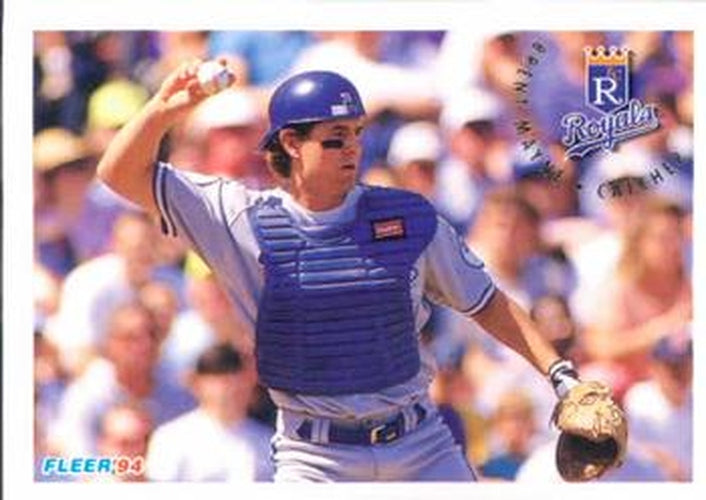 #166 Brent Mayne - Kansas City Royals - 1994 Fleer Baseball