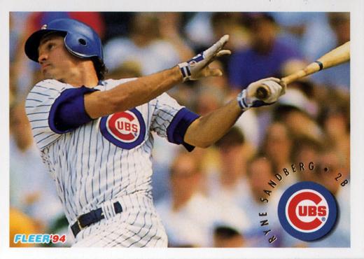#396 Ryne Sandberg - Chicago Cubs - 1994 Fleer Baseball
