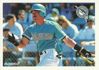 #476 Benito Santiago Florida Marlins 1994 Fleer Baseball