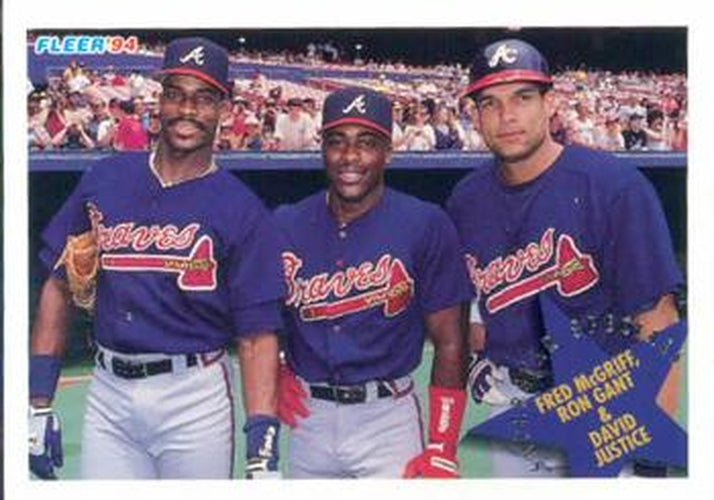 #706 Fred McGriff / Ron Gant / David Justice - Atlanta Braves - 1994 Fleer Baseball