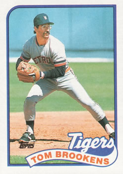 #342 Tom Brookens - Detroit Tigers - 1989 Topps Baseball
