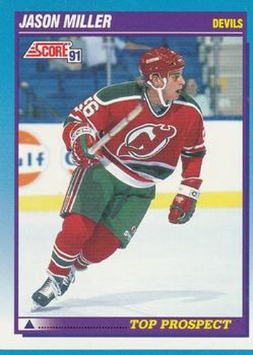 #342 Jason Miller - New Jersey Devils - 1991-92 Score Canadian Bilingual Hockey