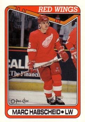 #342 Marc Habscheid - Detroit Red Wings - 1990-91 O-Pee-Chee Hockey