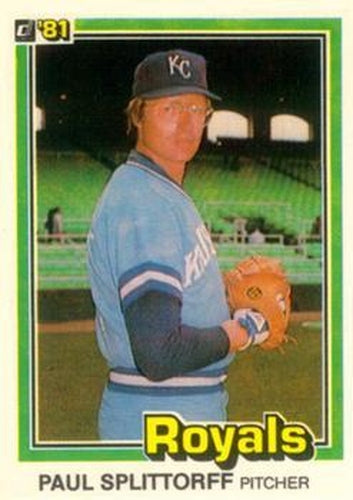 #342b Paul Splittorff - Kansas City Royals - 1981 Donruss Baseball