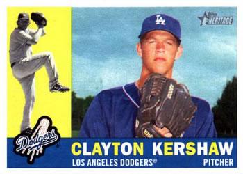#343 Clayton Kershaw - Los Angeles Dodgers - 2009 Topps Heritage Baseball