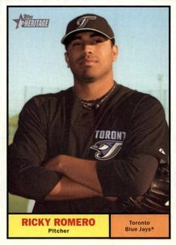 #343 Ricky Romero - Toronto Blue Jays - 2010 Topps Heritage Baseball
