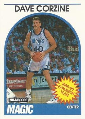 #343 Dave Corzine - Orlando Magic - 1989-90 Hoops Basketball