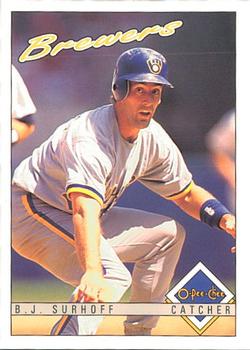 #343 B.J. Surhoff - Milwaukee Brewers - 1993 O-Pee-Chee Baseball