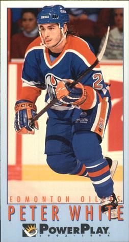 #344 Peter White - Edmonton Oilers - 1993-94 Fleer PowerPlay Hockey