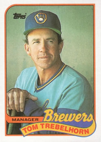 #344 Tom Trebelhorn - Milwaukee Brewers - 1989 Topps Baseball
