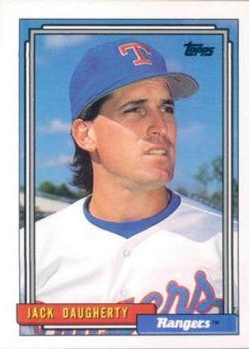 #344 Jack Daugherty - Texas Rangers - 1992 Topps Baseball