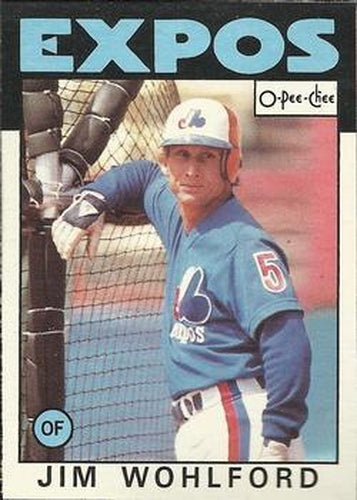#344 Jim Wohlford - Montreal Expos - 1986 O-Pee-Chee Baseball