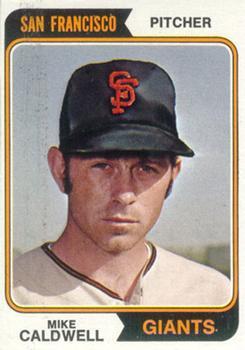 #344 Mike Caldwell - San Francisco Giants - 1974 Topps Baseball