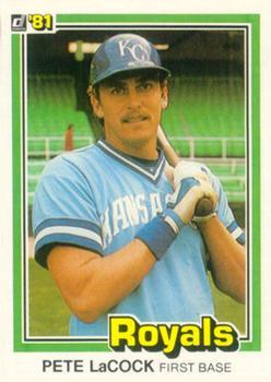 #344 Pete LaCock - Kansas City Royals - 1981 Donruss Baseball