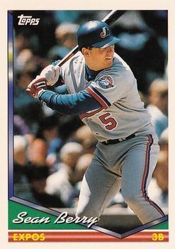 #344 Sean Berry - Montreal Expos - 1994 Topps Baseball