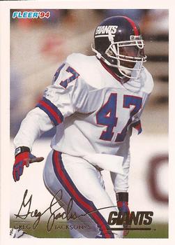#344 Greg Jackson - New York Giants - 1994 Fleer Football