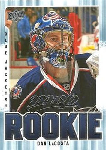 #345 Dan LaCosta - Columbus Blue Jackets - 2008-09 Upper Deck MVP Hockey
