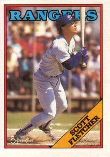 #345 Scott Fletcher - Texas Rangers - 1988 O-Pee-Chee Baseball