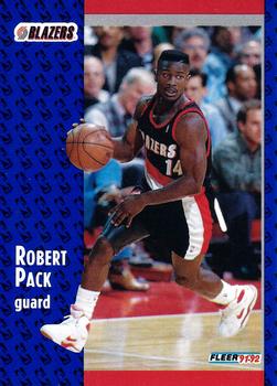 #345 Robert Pack - Portland Trail Blazers - 1991-92 Fleer Basketball