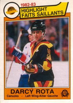 #345 Darcy Rota - Vancouver Canucks - 1983-84 O-Pee-Chee Hockey