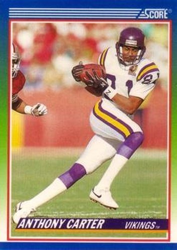 #345 Anthony Carter - Minnesota Vikings - 1990 Score Football