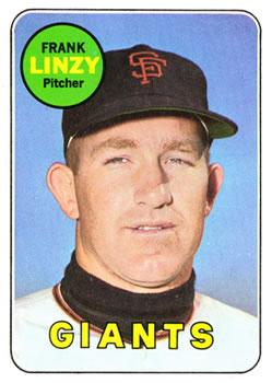 #345 Frank Linzy - San Francisco Giants - 1969 Topps Baseball