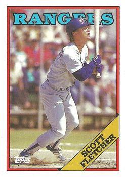 #345 Scott Fletcher - Texas Rangers - 1988 Topps Baseball