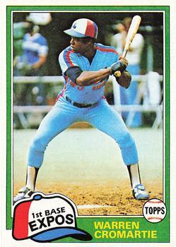#345 Warren Cromartie - Montreal Expos - 1981 Topps Baseball