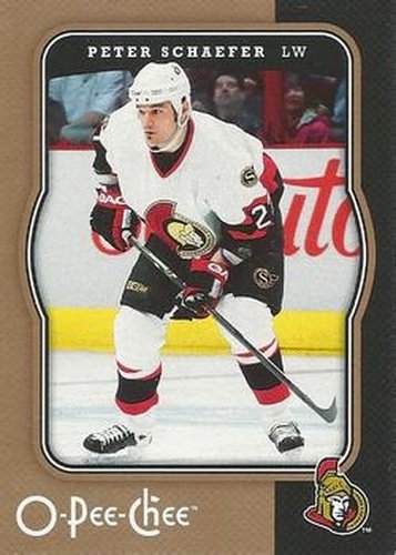 #345 Peter Schaefer - Ottawa Senators - 2007-08 O-Pee-Chee Hockey