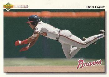 #345 Ron Gant - Atlanta Braves - 1992 Upper Deck Baseball
