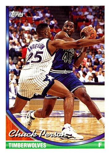 #345 Chuck Person - Minnesota Timberwolves - 1993-94 Topps Basketball