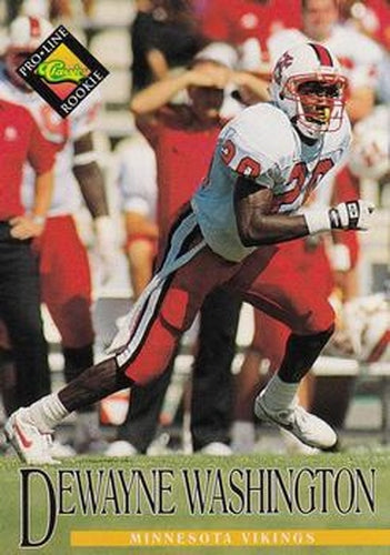 #345 Dewayne Washington - Minnesota Vikings - 1994 Pro Line Live Football