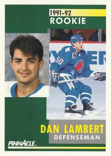 #346 Dan Lambert - Quebec Nordiques - 1991-92 Pinnacle Hockey