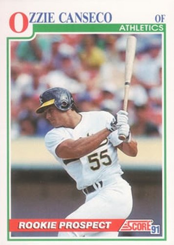 #346 Ozzie Canseco - Oakland Athletics - 1991 Score Baseball