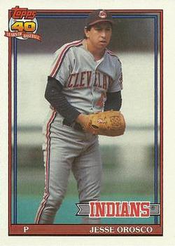 #346 Jesse Orosco - Cleveland Indians - 1991 Topps Baseball