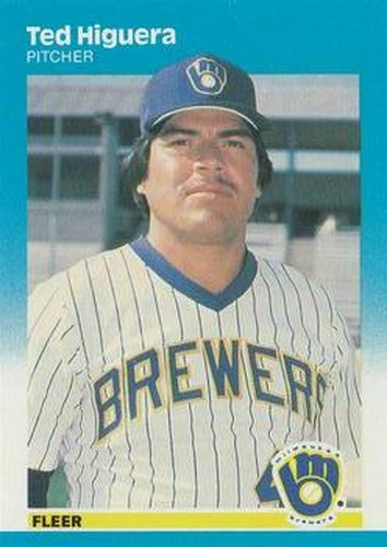 #346 Ted Higuera - Milwaukee Brewers - 1987 Fleer Baseball