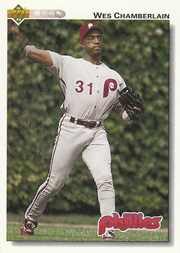 #347 Wes Chamberlain - Philadelphia Phillies - 1992 Upper Deck Baseball