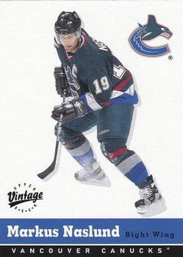 #347 Markus Naslund - Vancouver Canucks - 2000-01 Upper Deck Vintage Hockey