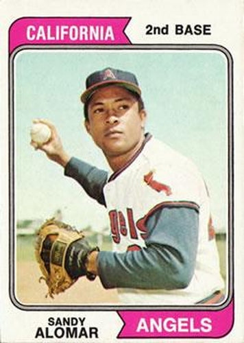 #347 Sandy Alomar - California Angels - 1974 Topps Baseball