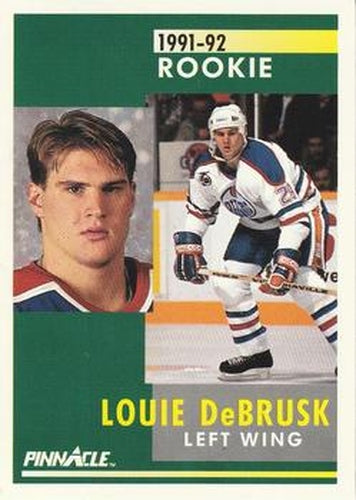 #347 Louie DeBrusk - Edmonton Oilers - 1991-92 Pinnacle Hockey