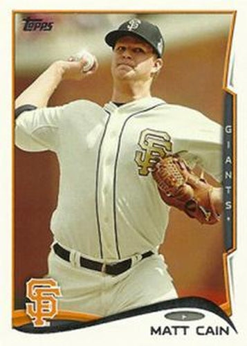 #347b Matt Cain - San Francisco Giants - 2014 Topps Baseball