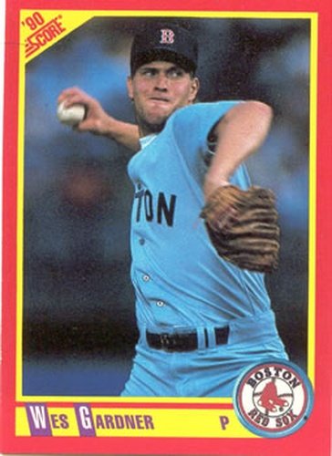 #348 Wes Gardner - Boston Red Sox - 1990 Score Baseball